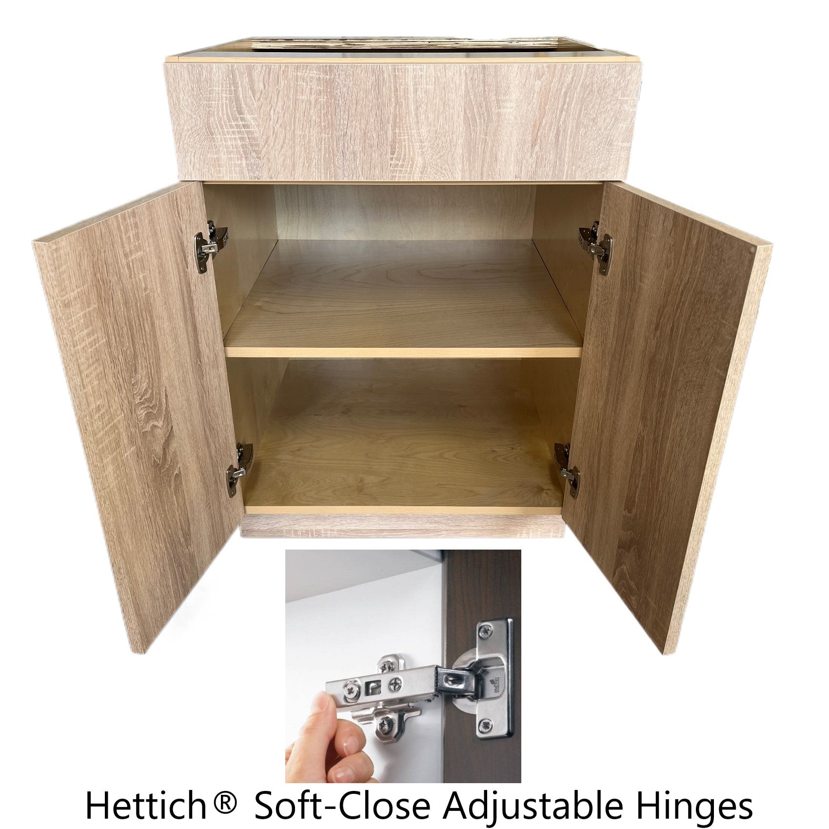 One Drawer Base Kitchen Cabinet 24"/27"/30"/33"/36" Wide.