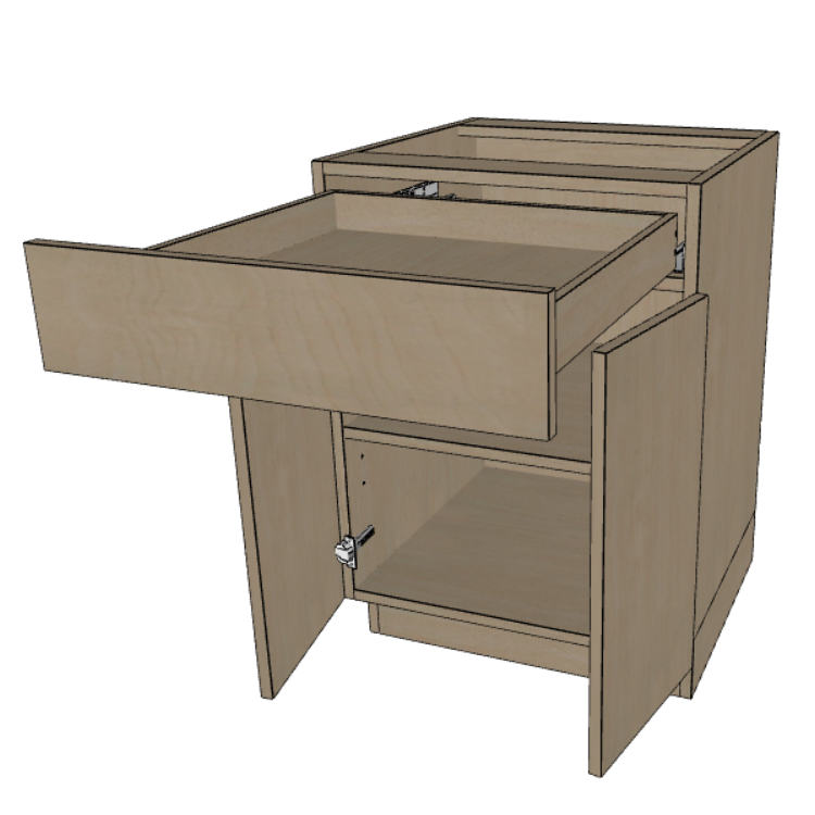 One Drawer Base Kitchen Cabinet 24"/27"/30"/33"/36" Wide.