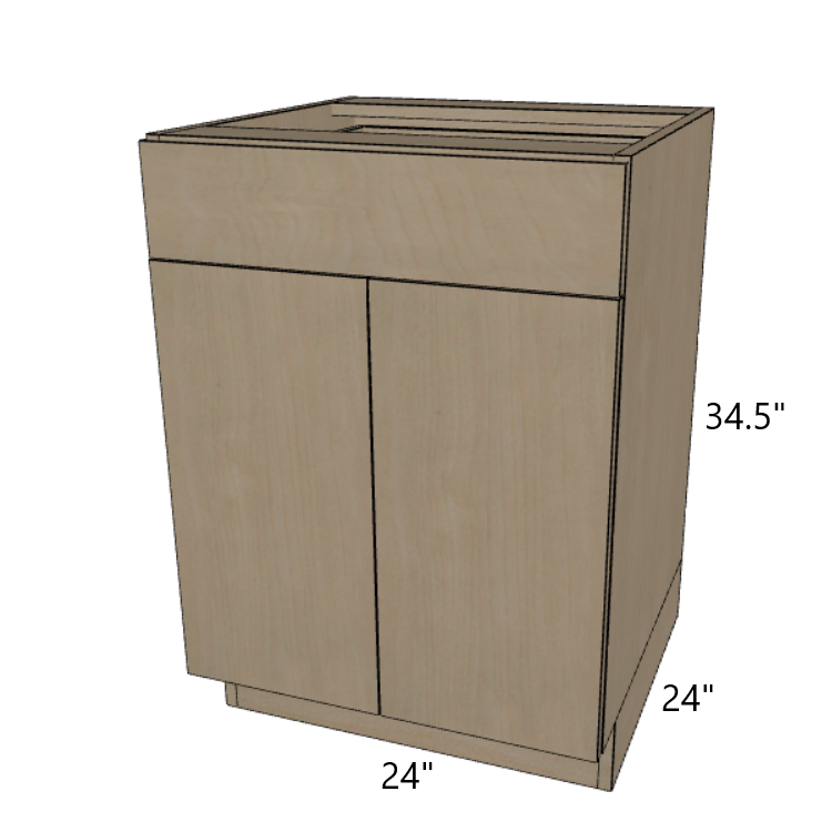 One Drawer Base Kitchen Cabinet 24"/27"/30"/33"/36" Wide.