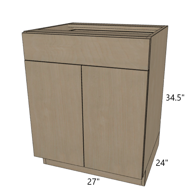One Drawer Base Kitchen Cabinet 24"/27"/30"/33"/36" Wide.