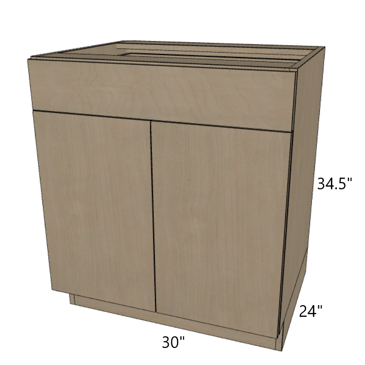One Drawer Base Kitchen Cabinet 24"/27"/30"/33"/36" Wide.