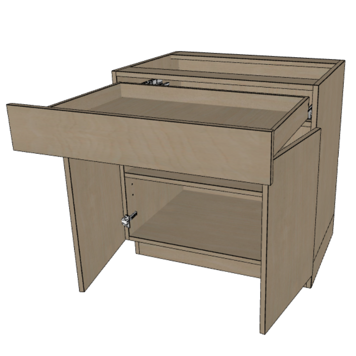 One Drawer Base Kitchen Cabinet 24"/27"/30"/33"/36" Wide.