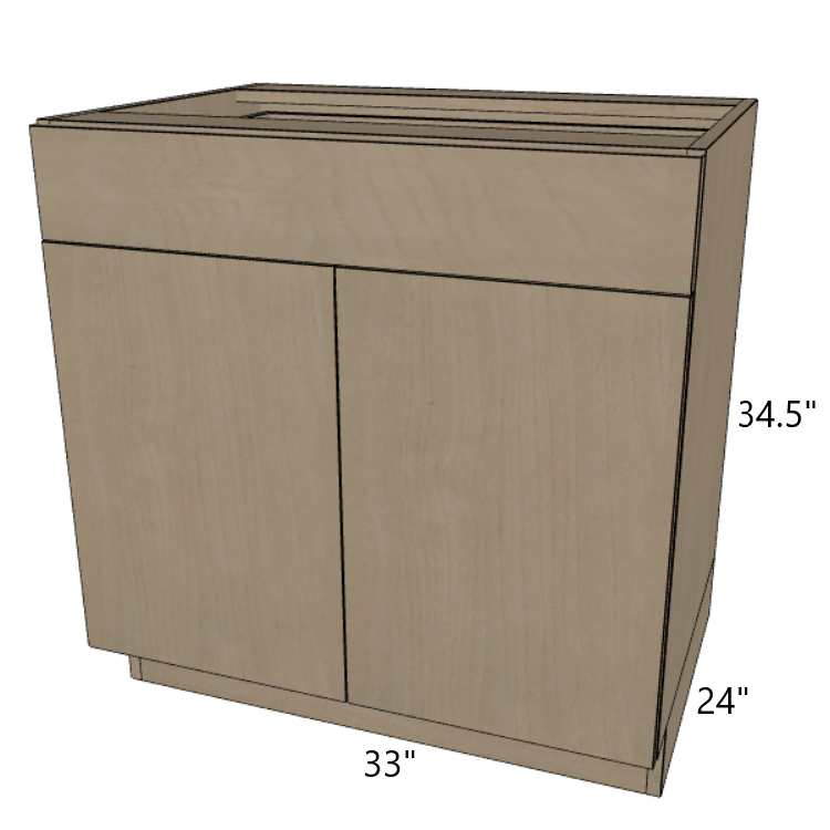 One Drawer Base Kitchen Cabinet 24"/27"/30"/33"/36" Wide.