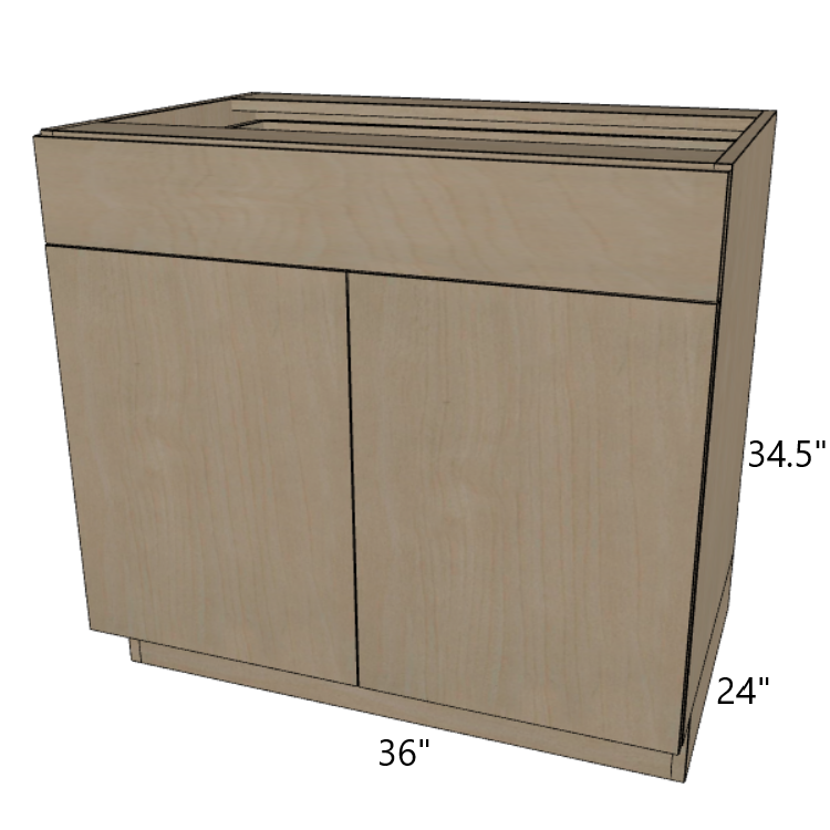 One Drawer Base Kitchen Cabinet 24"/27"/30"/33"/36" Wide.