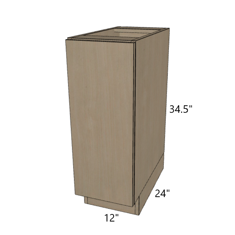 Base Full Height Door 24" Deep Cabinet, 9"/12"/15"/18"/ 21" Wide.
