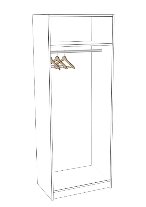 1 Clothing Rod Set, Widths Customizable