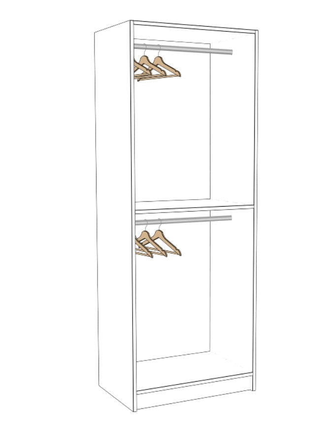Double Rod Closet Cabinet