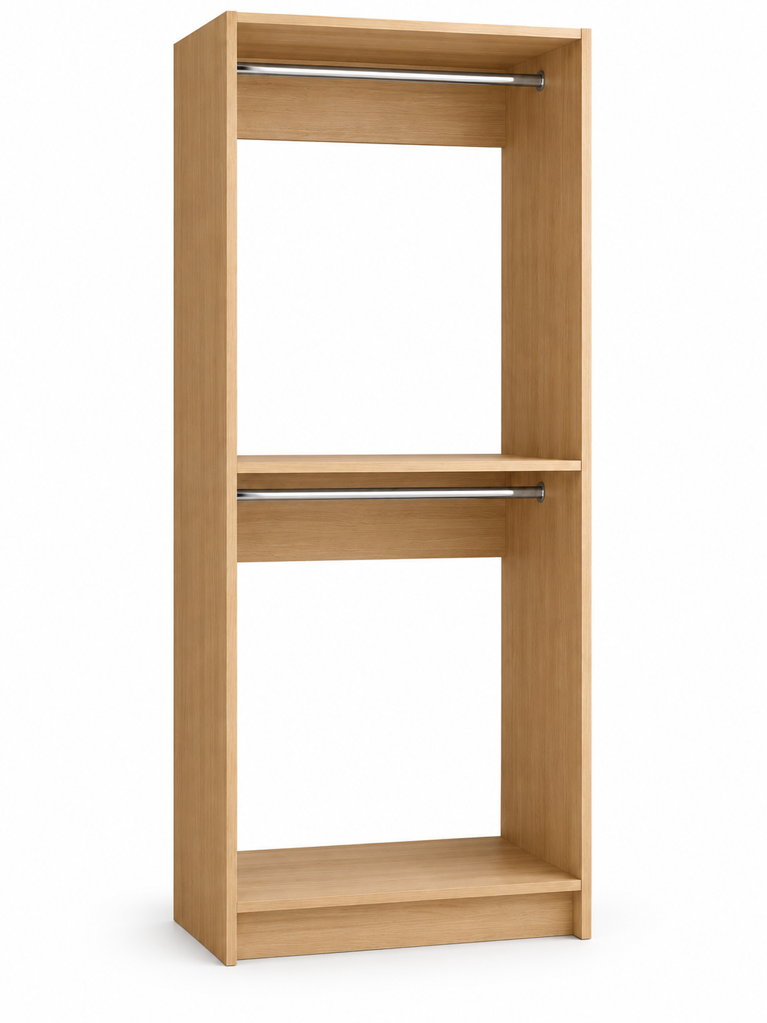 Modular Closet Tower with 2 Hanging Rods