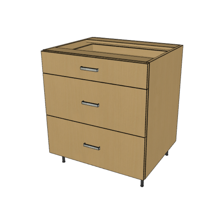 Garage 30" 3 Drawer Base Cabinet