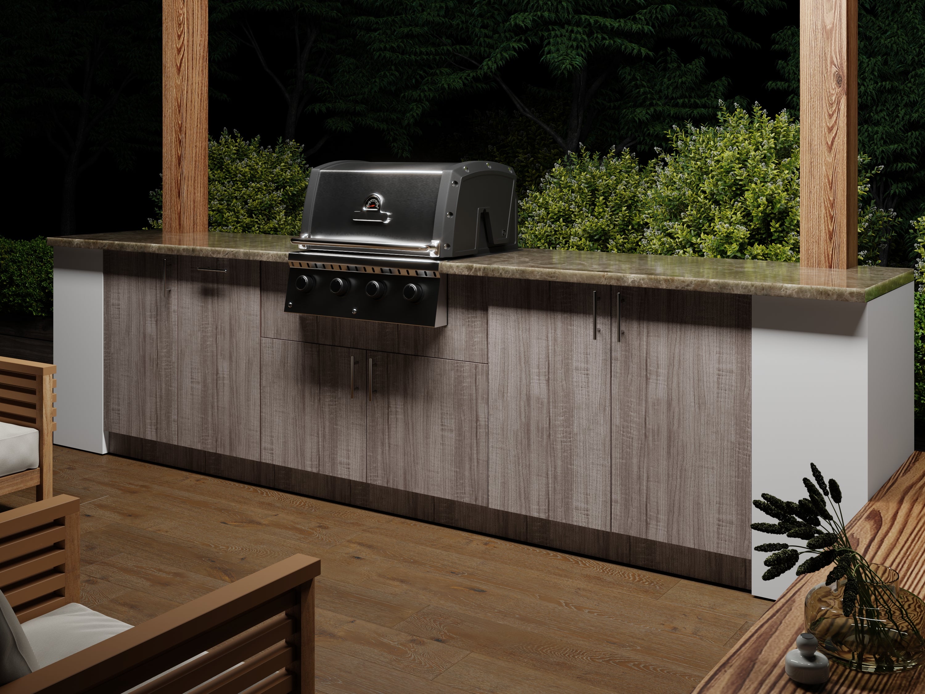 Outdoor timber kitchen best sale