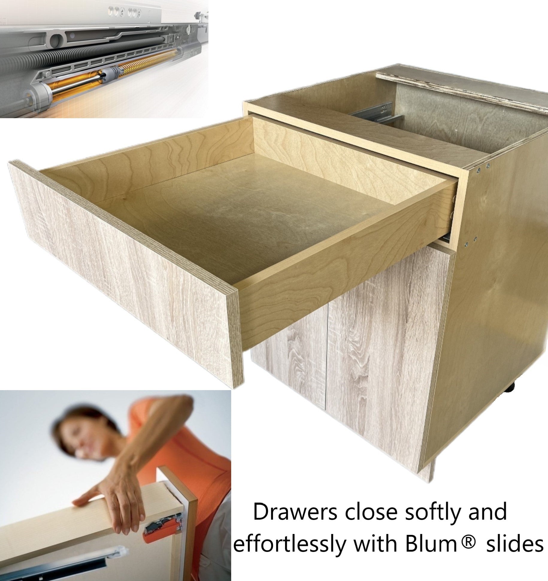One Drawer Base Kitchen Cabinet 24"/27"/30"/33"/36" Wide.