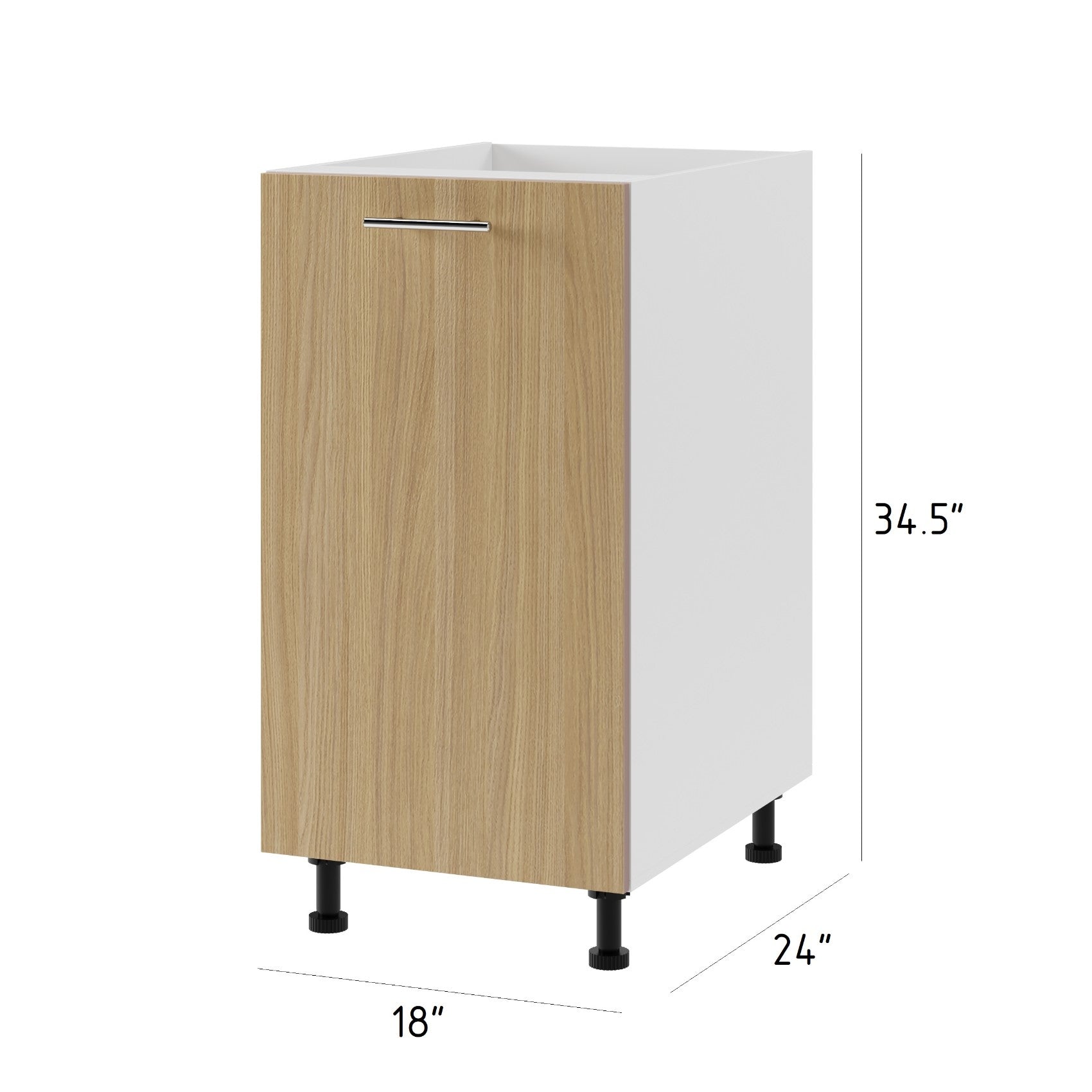 Base Kitchen Cabinet Trash Can 18 in. W x 24 in. D x 34.5 in. H
