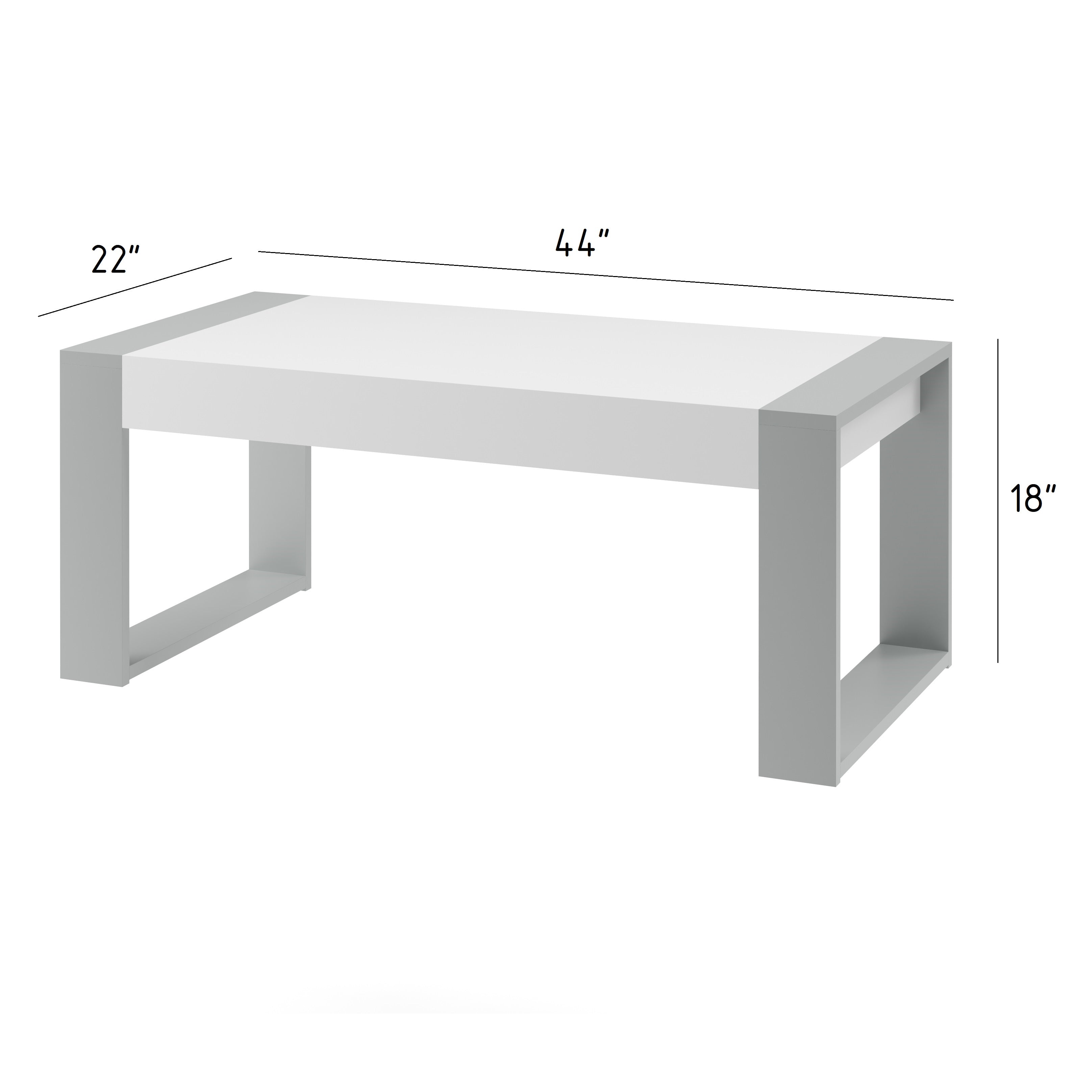 Coffee Table 44 in. W- 22 in. D-18 in. H