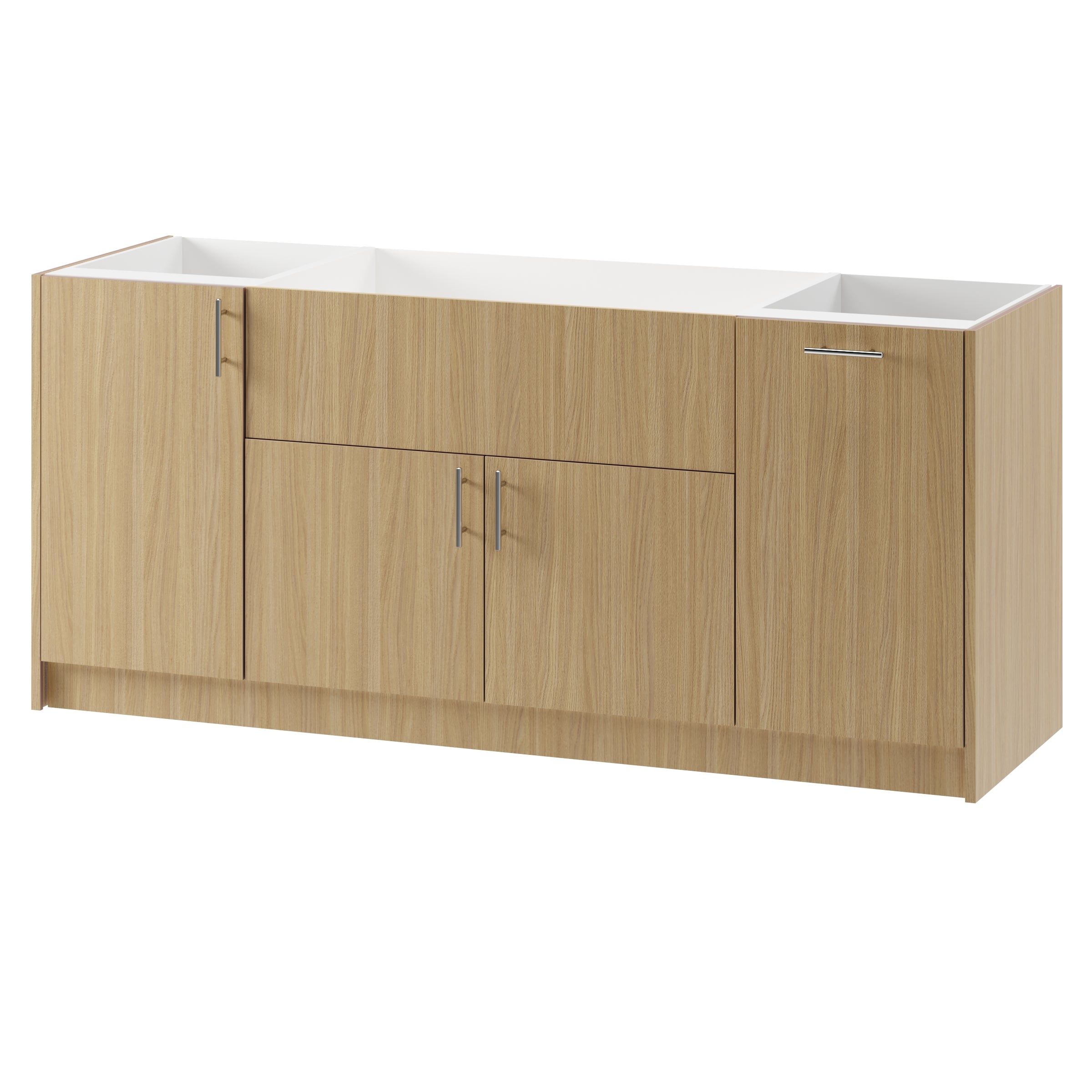 3-cabinets 79.65 in. x 34.5 in. x 24 in. Outdoor Kitchen Cabinet Set