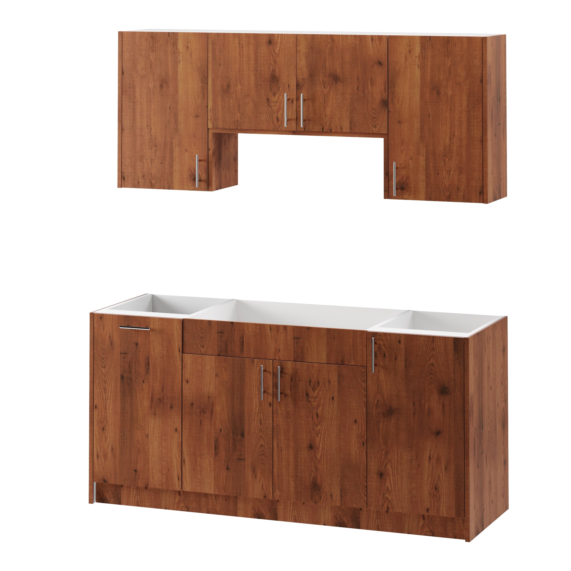 6-cabinets 73.65 in. x 84 in. x 24 in. Outdoor Kitchen Cabinet Set