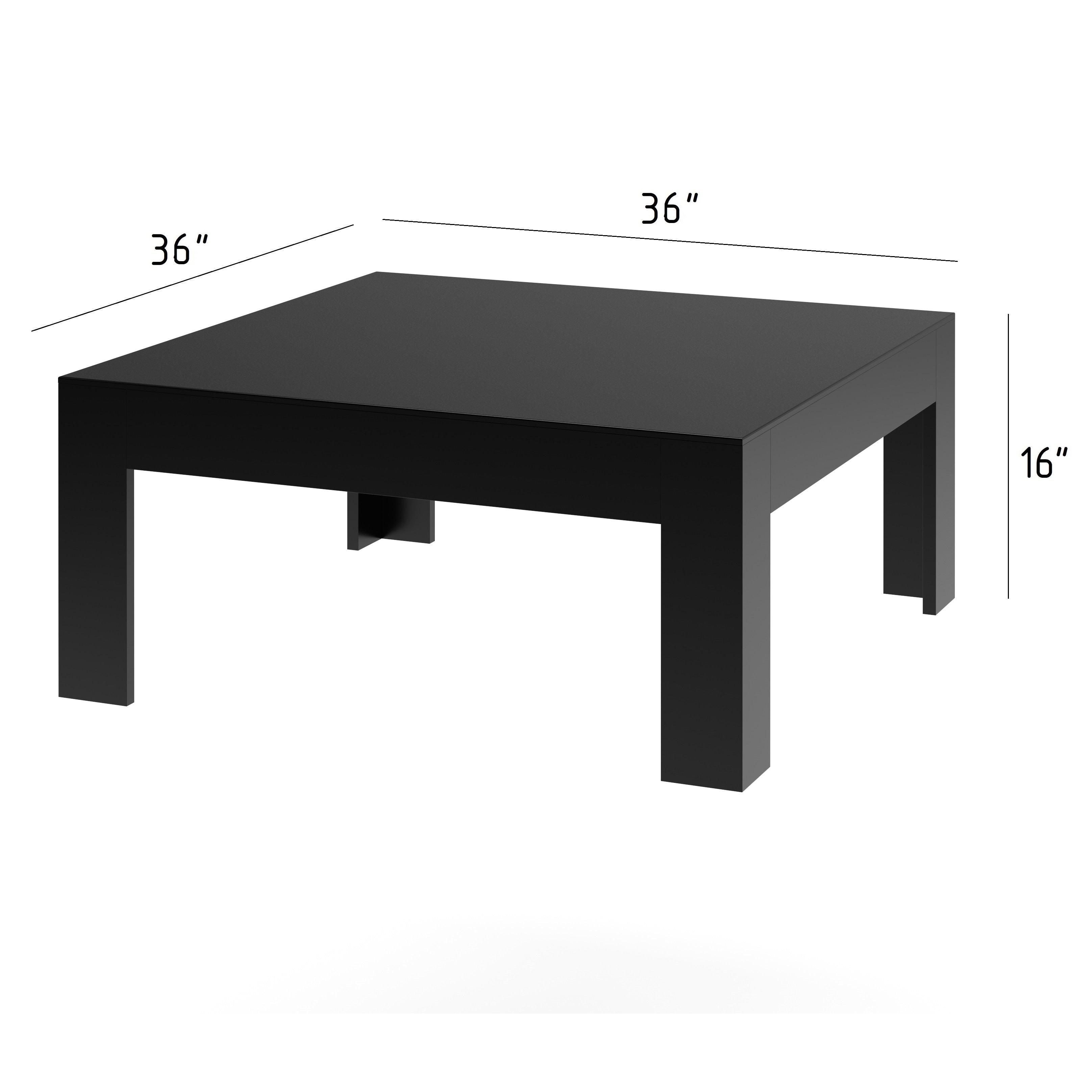 Outdoor Coffee Table, Lifetime Warranty, 36 in. W- 36 in. D-16 in. H