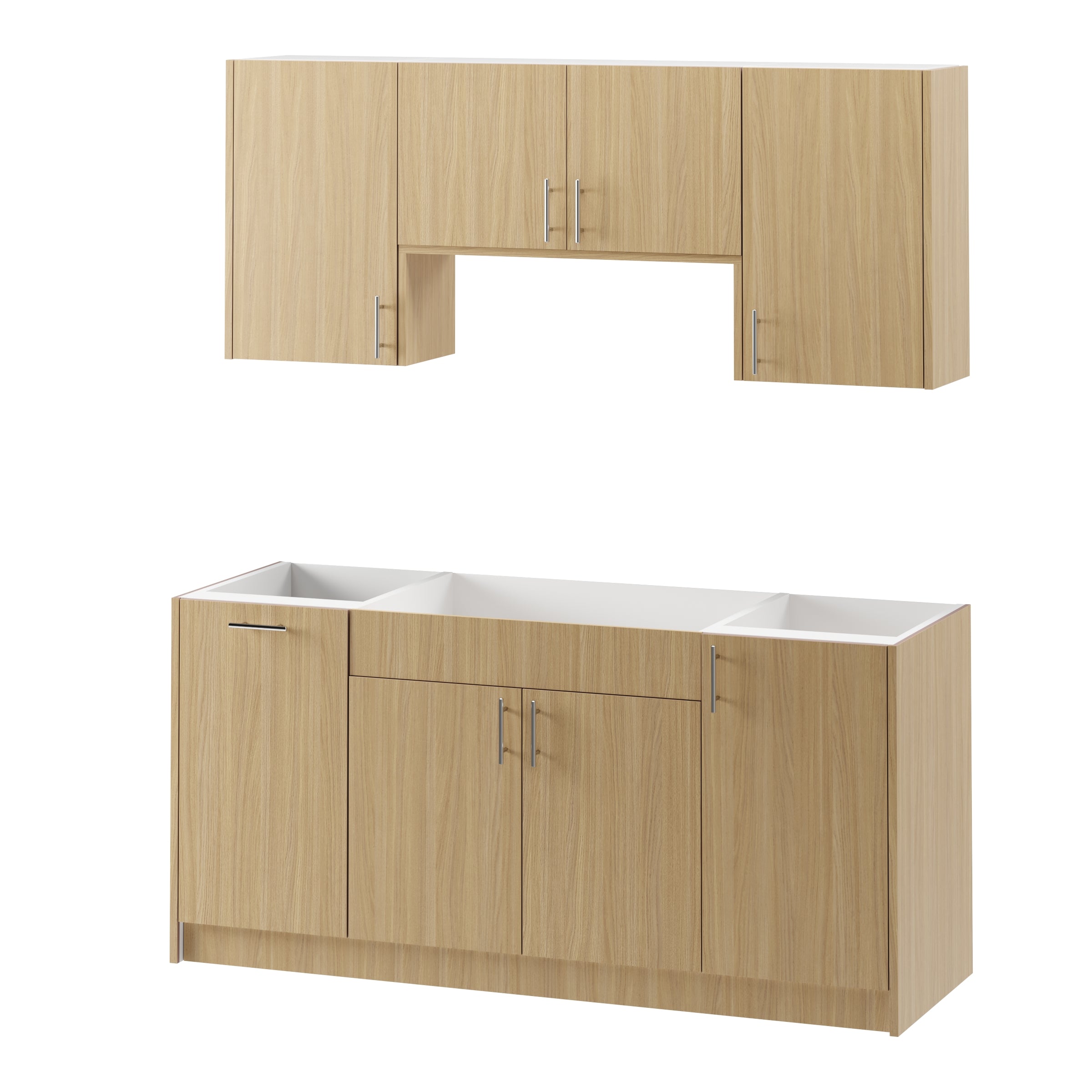 6-cabinets 73.65 in. x 84 in. x 24 in. Outdoor Kitchen Cabinet Set