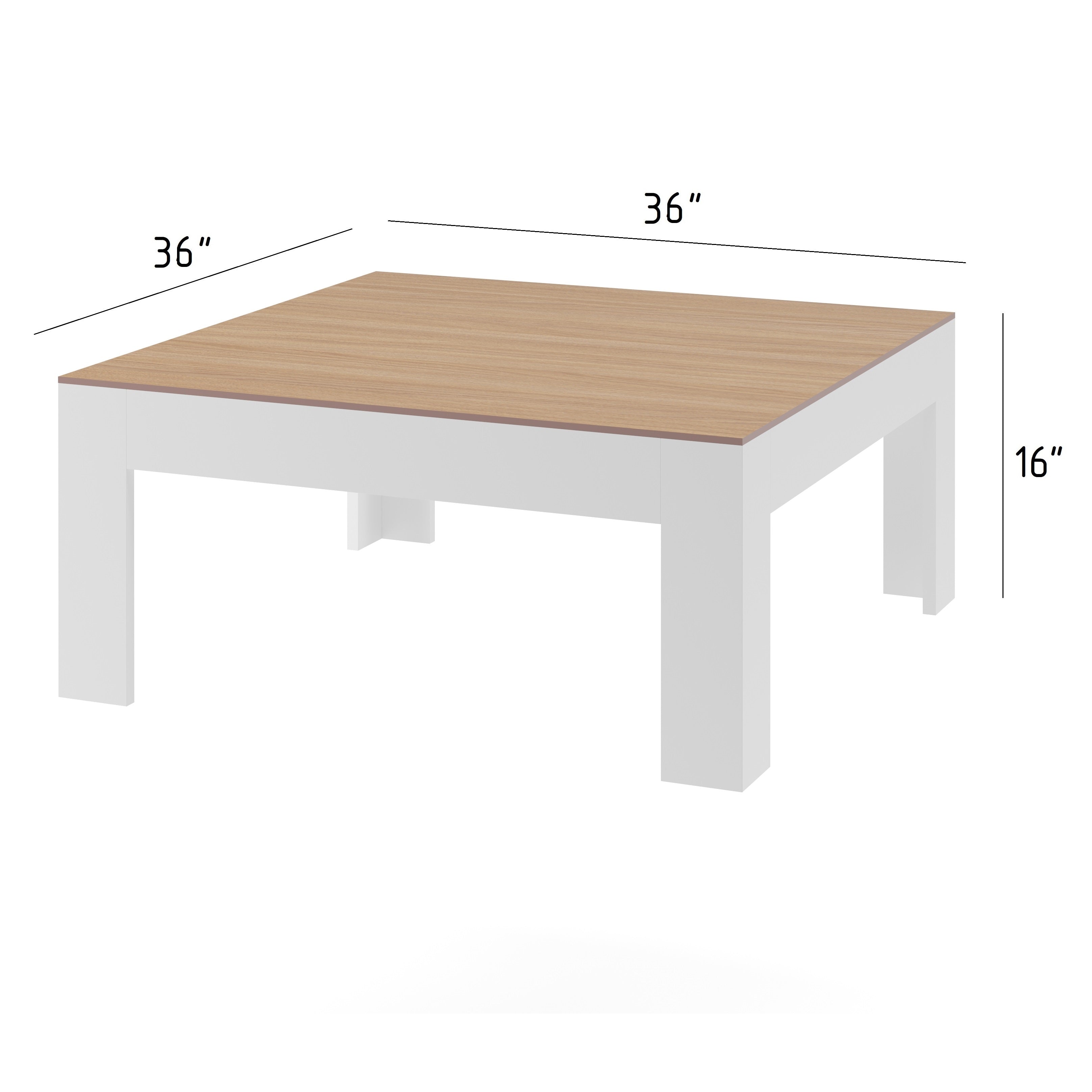 Outdoor Coffee Table, Lifetime Warranty, 36 in. W- 36 in. D-16 in. H