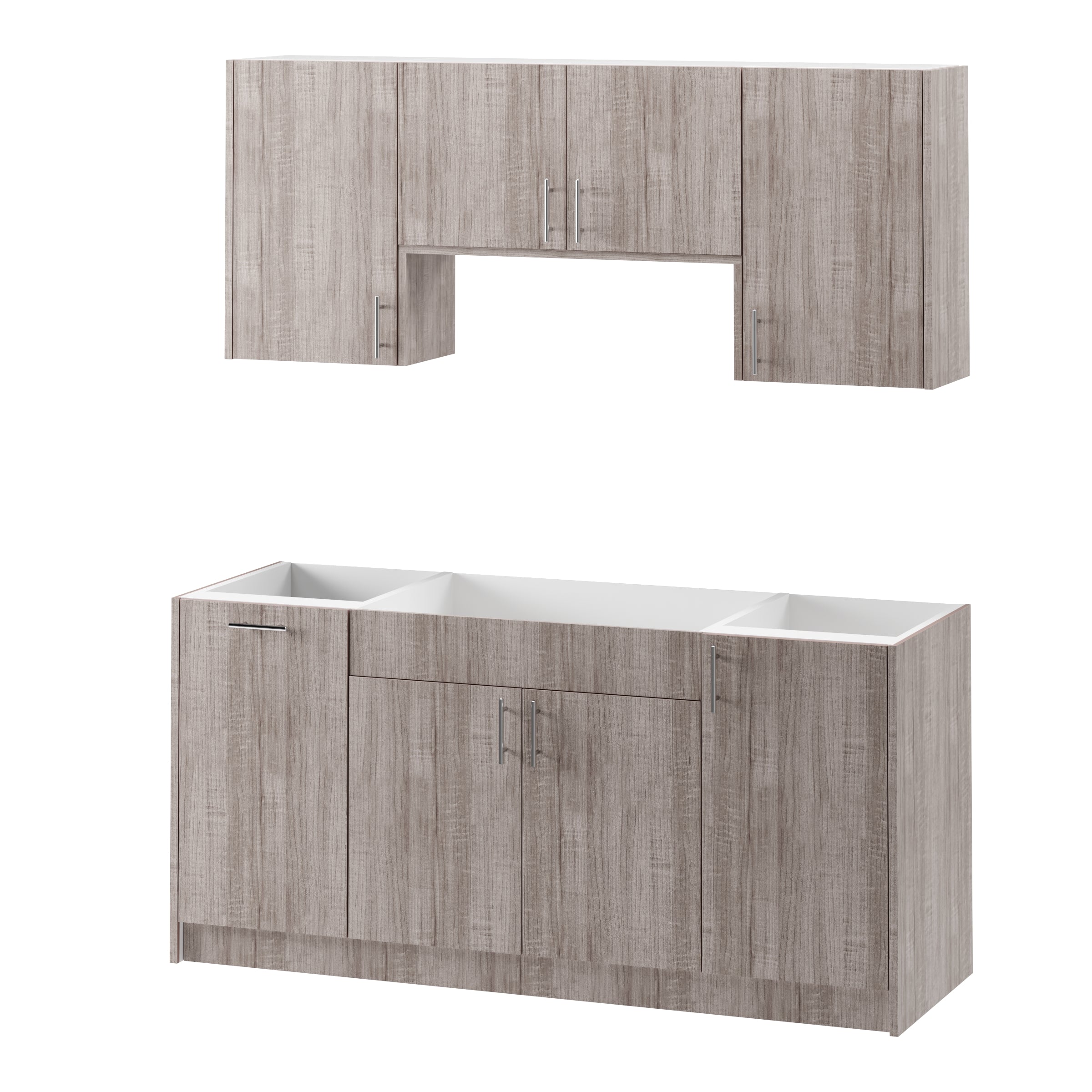 6-cabinets 73.65 in. x 84 in. x 24 in. Outdoor Kitchen Cabinet Set