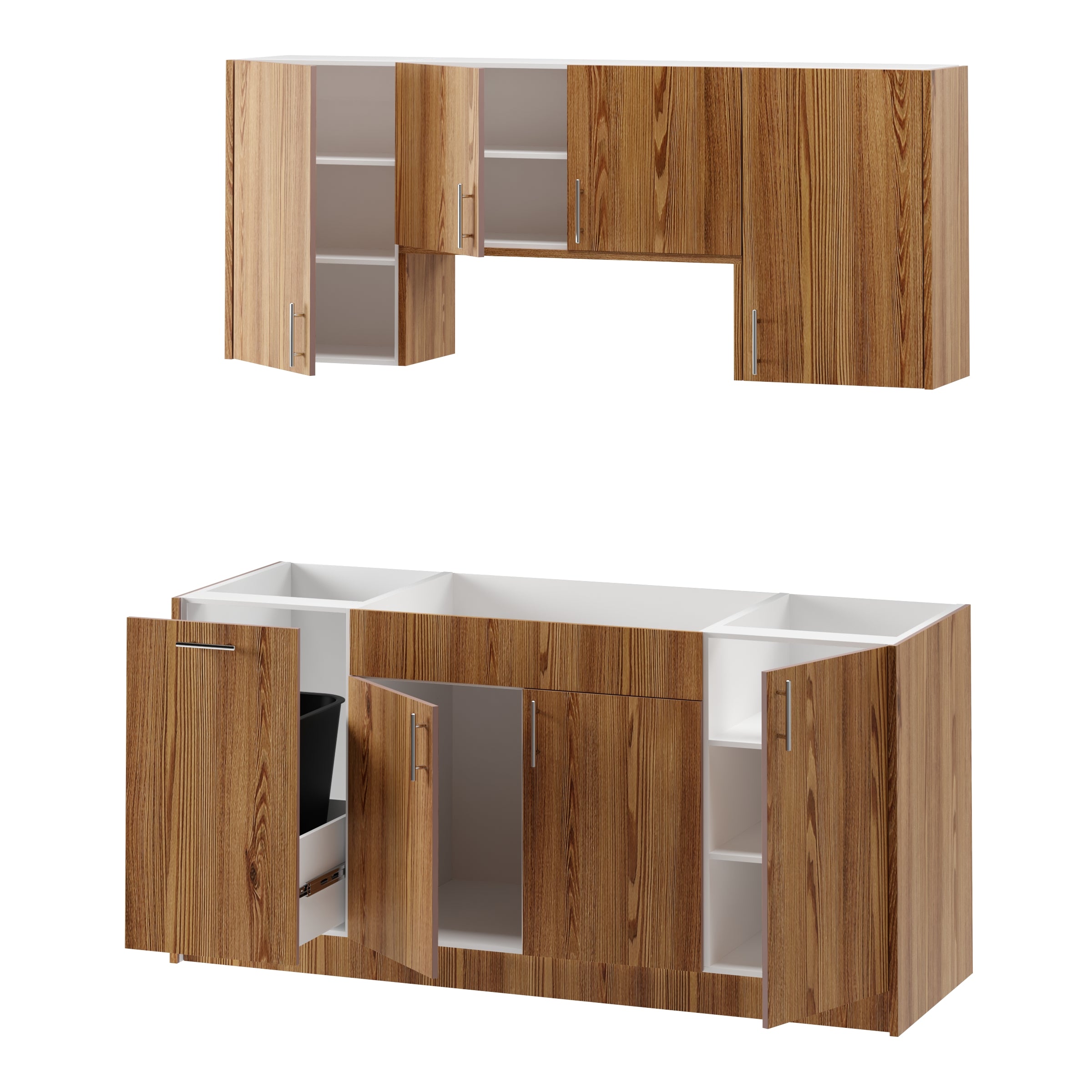 6-cabinets 73.65 in. x 84 in. x 24 in. Outdoor Kitchen Cabinet Set