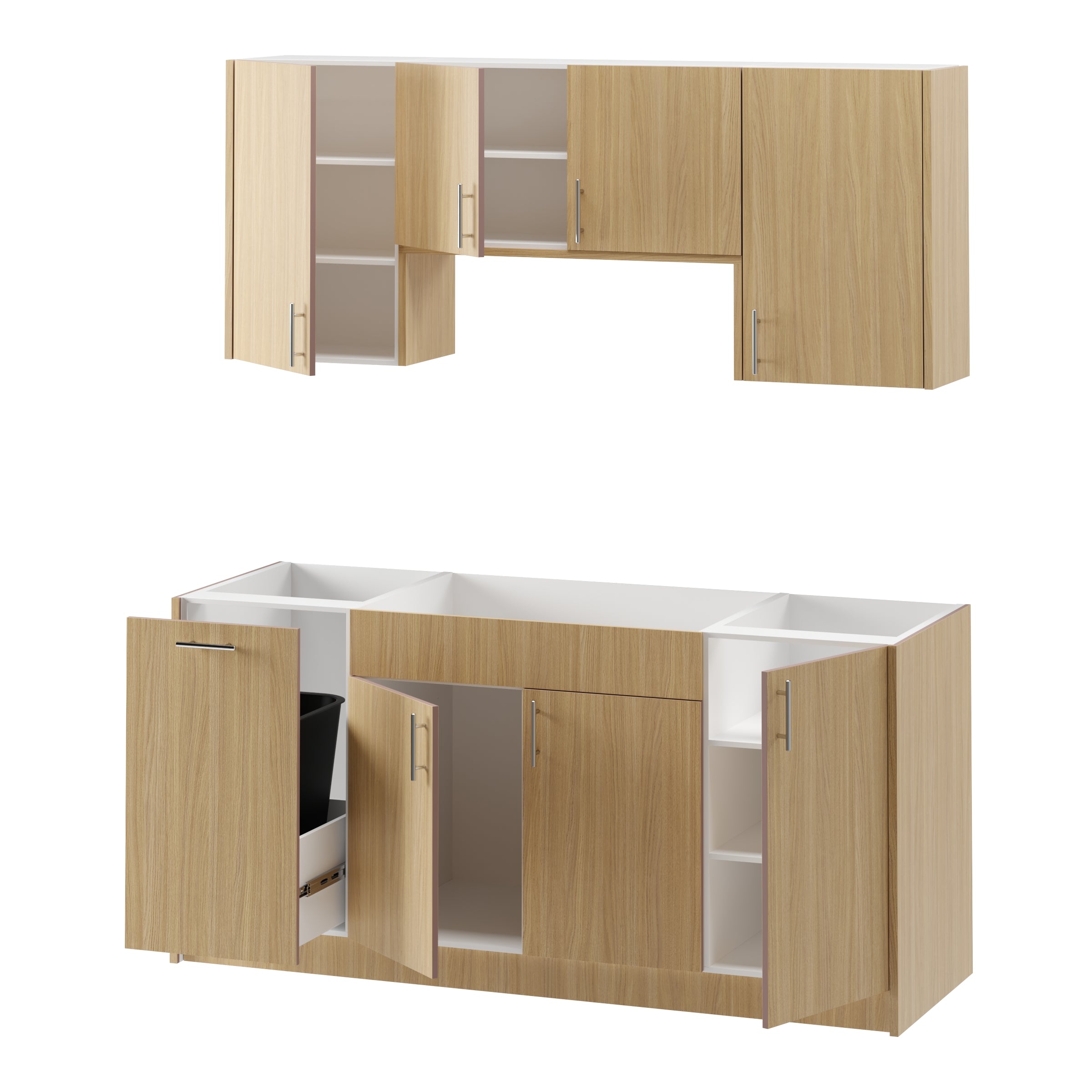 6-cabinets 73.65 in. x 84 in. x 24 in. Outdoor Kitchen Cabinet Set