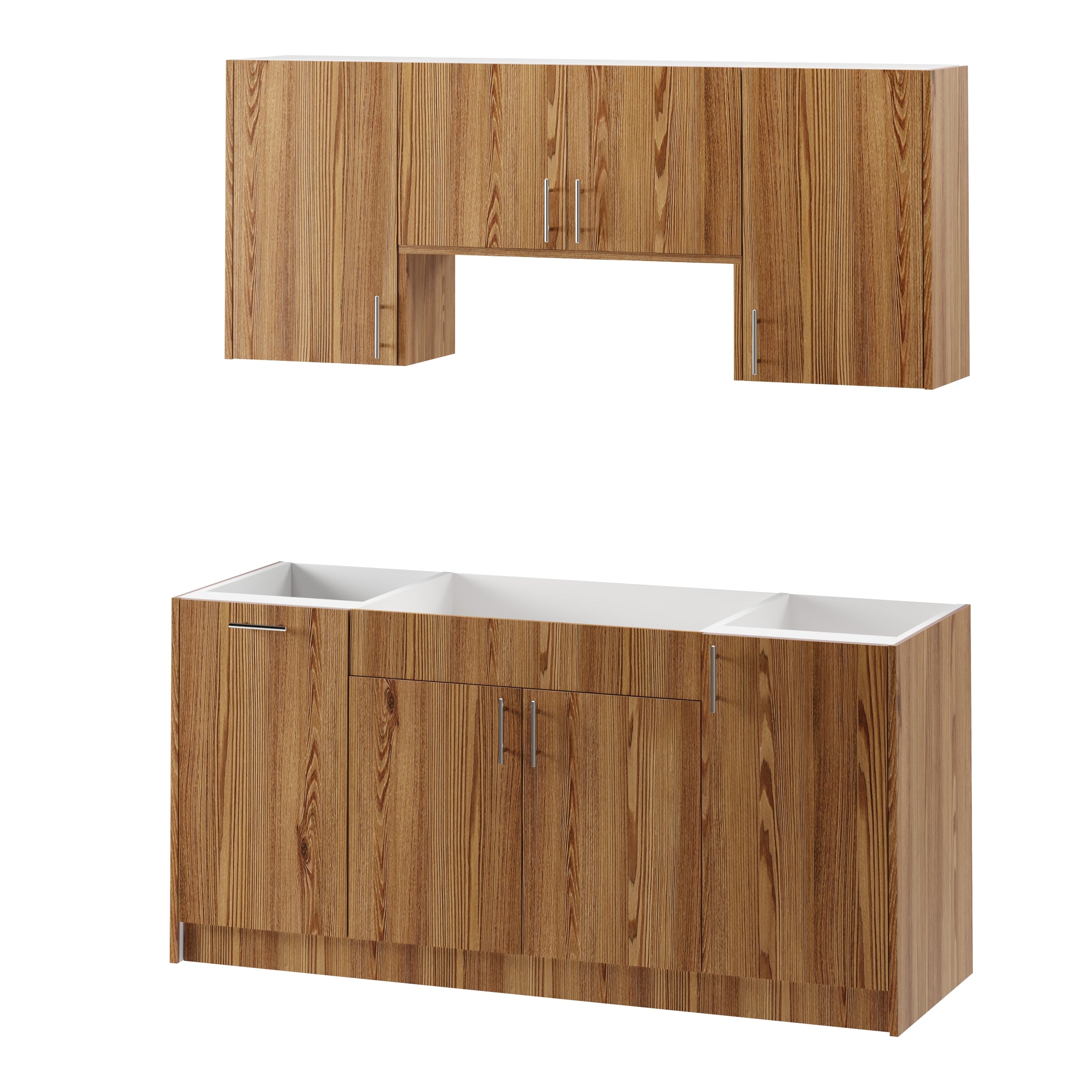 6-cabinets 73.65 in. x 84 in. x 24 in. Outdoor Kitchen Cabinet Set