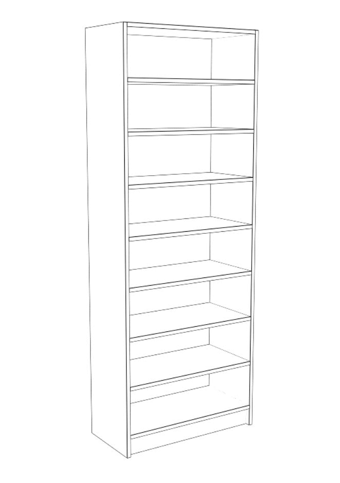 7 Shelves Shoe Rack Set, 15" Deep, Widths Customizable