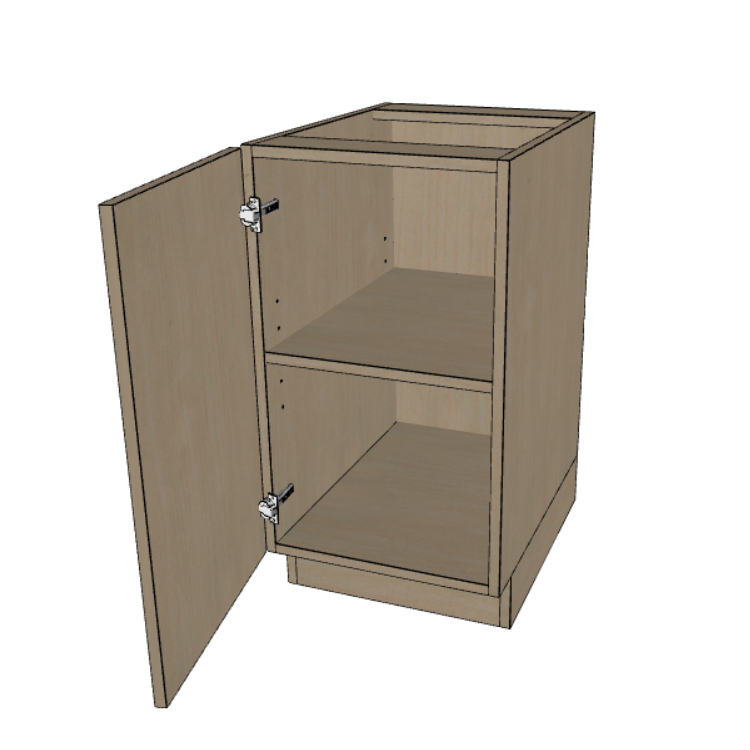 Base Full Height Door 24" Deep Cabinet, 9"/12"/15"/18"/ 21" Wide.