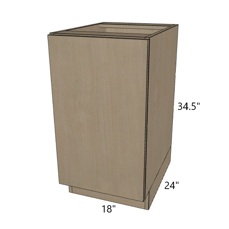 Base Full Height Door 24" Deep Cabinet, 9"/12"/15"/18"/ 21" Wide.