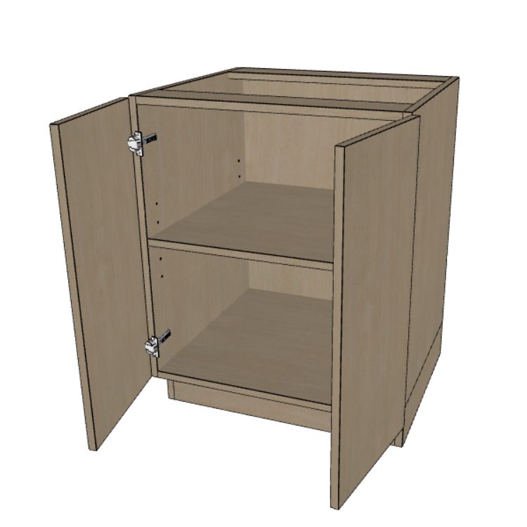 Base Full Height Door 24" Deep Cabinet, 24"/27"/30"/33"/36" Wide.