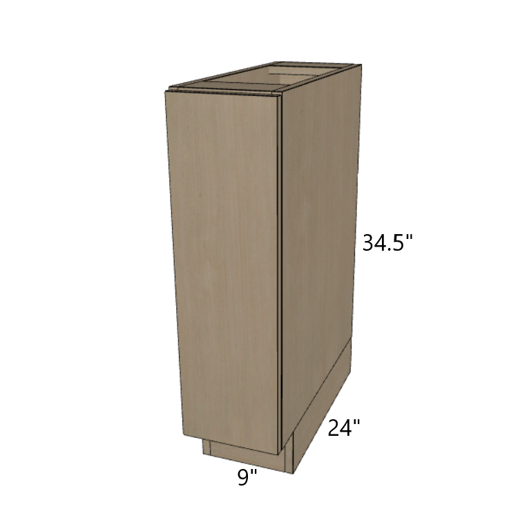 Base Full Height Door 24" Deep Cabinet, 9"/12"/15"/18"/ 21" Wide.