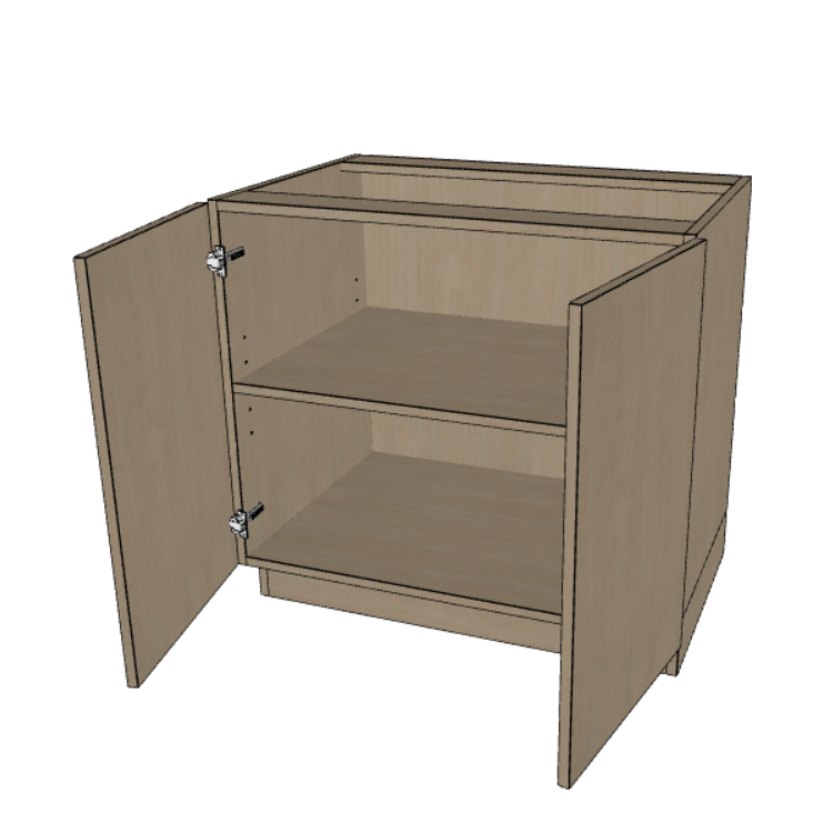 Base Full Height Door 24" Deep Cabinet, 24"/27"/30"/33"/36" Wide.