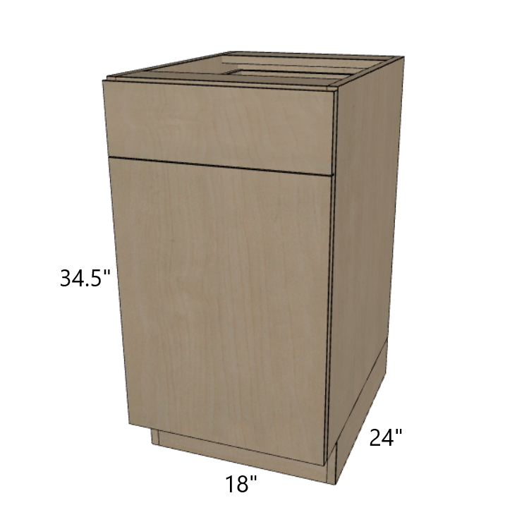 Trash Can Base Kitchen Cabinet 15"/18"/21" Wide.