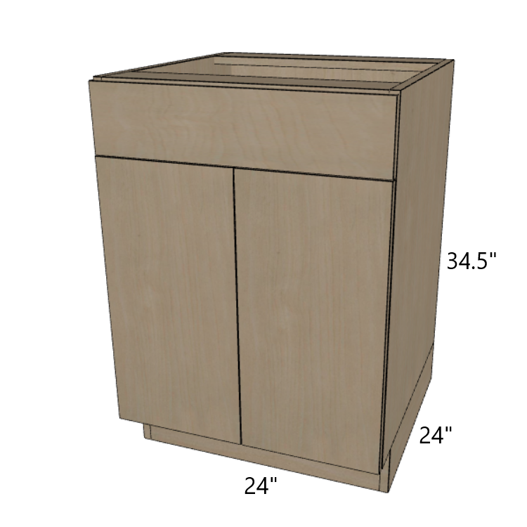 Sink Base Kitchen Cabinet 24"/27"/30"/33"/36"/39"/42" Wide.