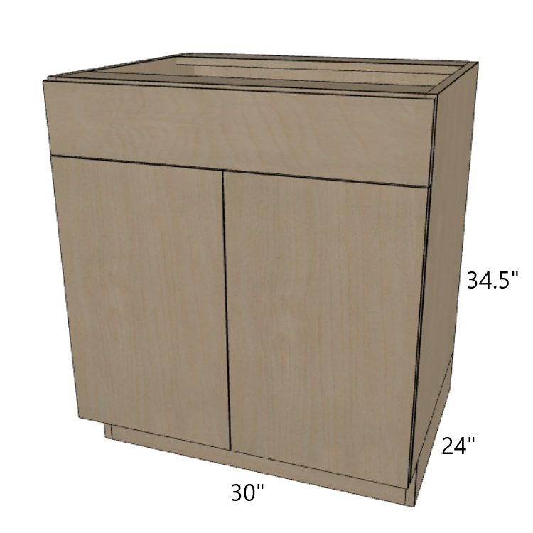 Sink Base Kitchen Cabinet 24"/27"/30"/33"/36"/39"/42" Wide.