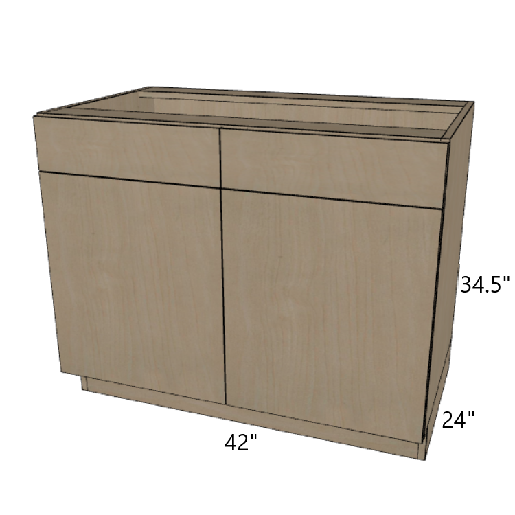 Sink Base Kitchen Cabinet 24"/27"/30"/33"/36"/39"/42" Wide.