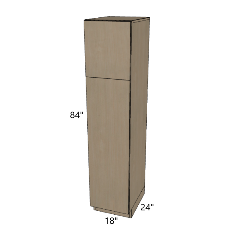 Single Door Pantry Cabinet 18" Wide, 84"/90"/96" High.