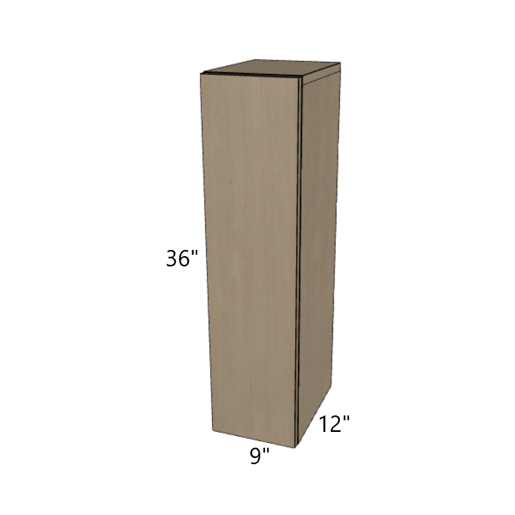 Single Door Wall Cabinet 36" High, 9"/12"/15"/18"/21" Wide.