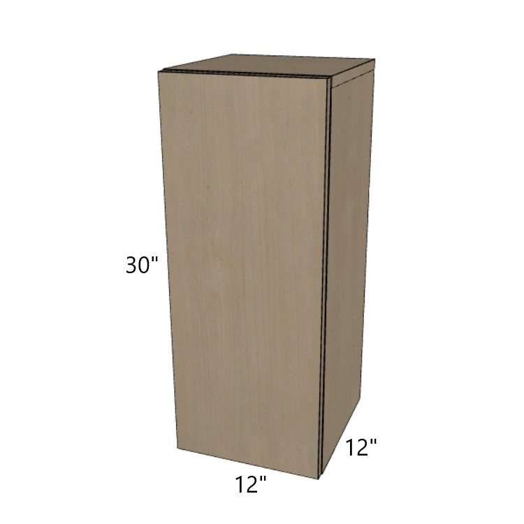 Single Door Wall Cabinet 30" High, 9"/12"/15"/18"/21" Wide.