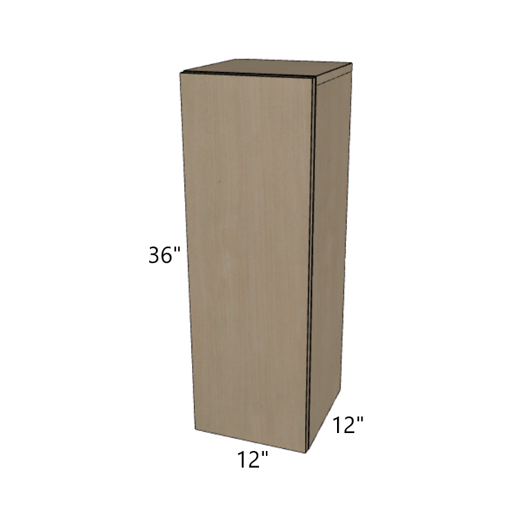 Single Door Wall Cabinet 36" High, 9"/12"/15"/18"/21" Wide.