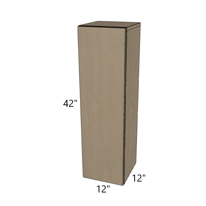 Single Door Wall Cabinet 42" High, 9"/12"/15"/18"/21" Wide.