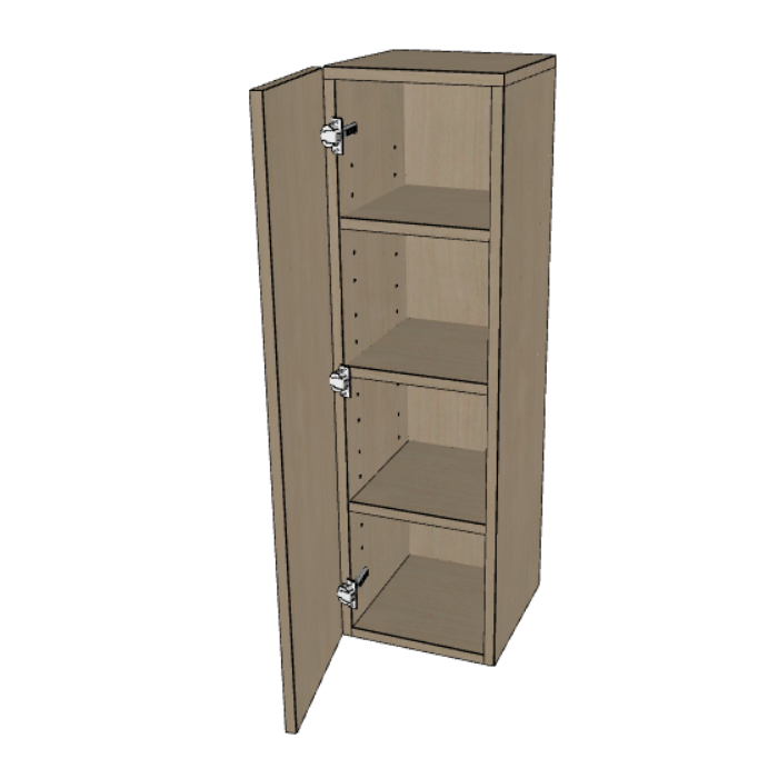 Single Door Wall Cabinet 42" High, 9"/12"/15"/18"/21" Wide.