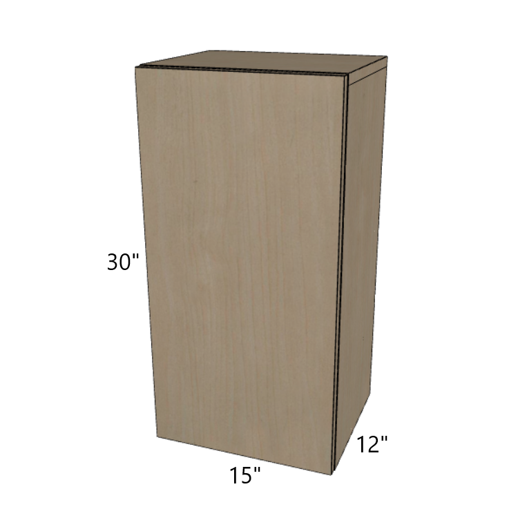 Single Door Wall Cabinet 30" High, 9"/12"/15"/18"/21" Wide.