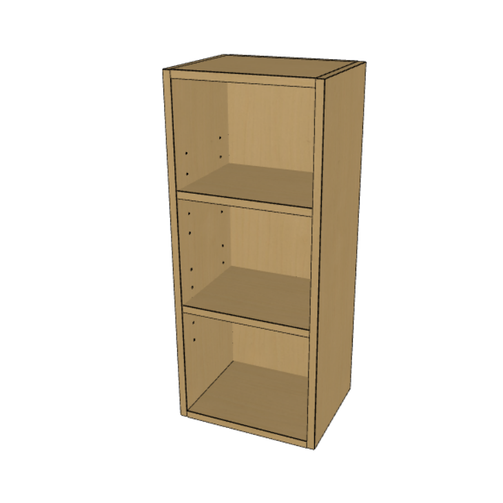 Wall Cabinet Frame, Prefinished Birch Plywood, 9"-21" Wide/ 36" High/ 12" Deep.