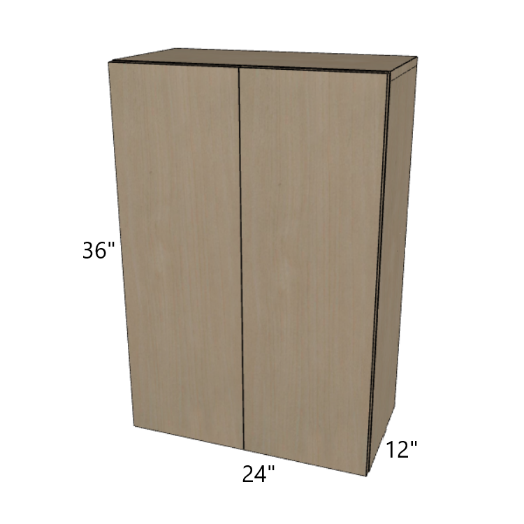 Double Door Wall Cabinet 36" High, 24"/27"/30"/33"/36" Wide.