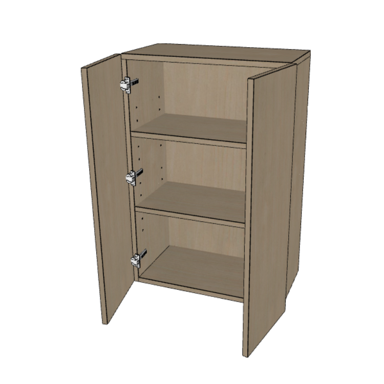 Double Door Wall Cabinet 36" High, 24"/27"/30"/33"/36" Wide.