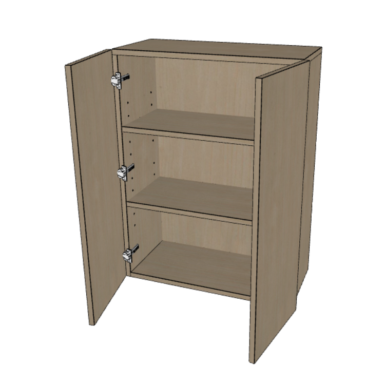 Double Door Wall Cabinet 36" High, 24"/27"/30"/33"/36" Wide.