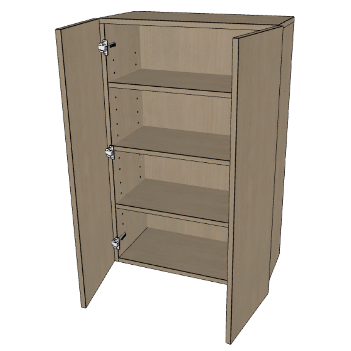 Double Door Wall Cabinet 42" High, 24"/27"/30"/33"/36" Wide.