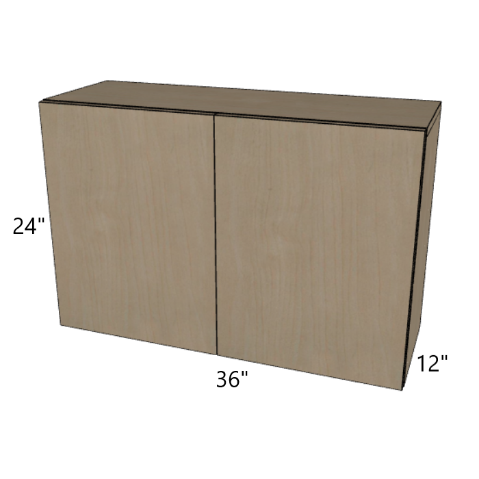 Double Door Wall Cabinet 24" High, 30"/33"/36" Wide.