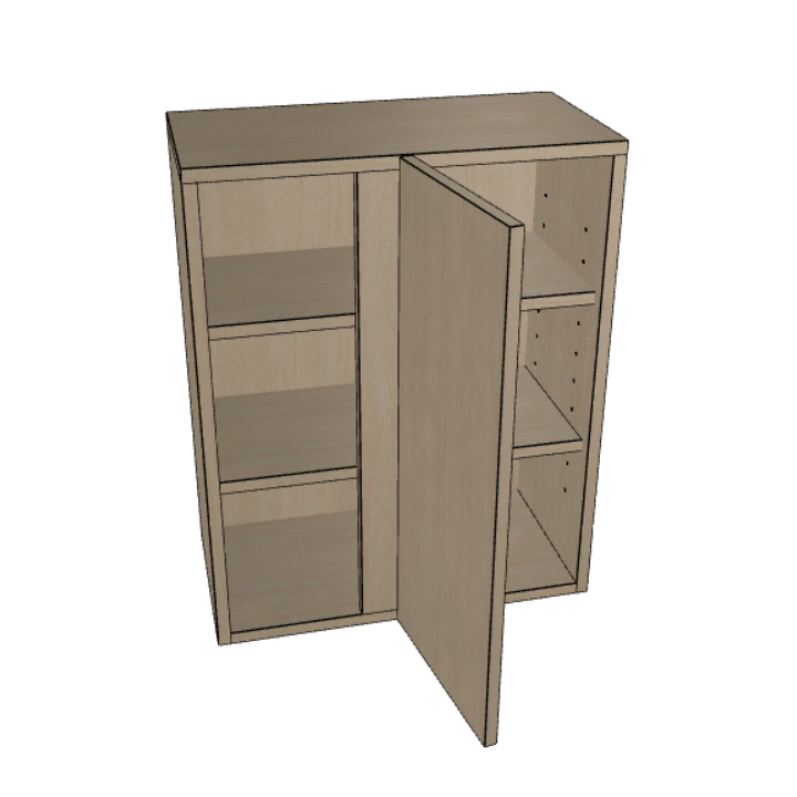 Wall Blind Corner Cabinet 24" Wide, 30"/36"/42" High.